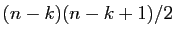 $ (n-k)(n-k+1)/2$