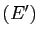 $ (E')$