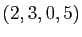 $ (2,3,0,5)$