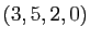 $ (3,5,2,0)$