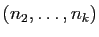 $ (n_2,\ldots,n_k)$