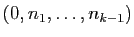 $ (0,n_1,\ldots,n_{k-1})$
