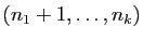 $ (n_1+1,\ldots,n_k)$
