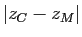 $ \vert z_C-z_M\vert$