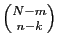 $ \binom{N-m}{n-k}$