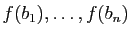 $ f(b_1),\ldots,f(b_n)$