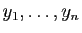 $ y_1,\ldots,y_n$