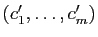 $ (c'_1,\ldots,c'_m)$
