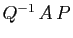 $ Q^{-1} A P$