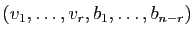 $ (v_1,\ldots,v_r,b_1,\ldots,b_{n-r})$