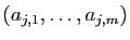 $ (a_{j,1},\ldots,a_{j,m})$