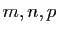 $ m,n,p$