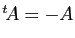 $ {^t\!A}=-A$