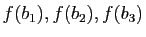 $ f(b_1),f(b_2),f(b_3)$