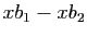 $ xb_1-xb_2$