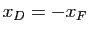 $ x_D=-x_F$