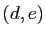 $ (d,e)$