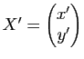 $ X'=\begin{pmatrix}x'\\ y'\end{pmatrix}$