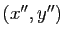 $ (x'',y'')$