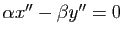 $ \alpha x''-\beta y''=0$