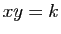 $ xy=k$