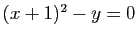 $ (x+1)^2-y=0$