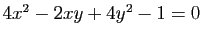 $ 4x^2-2xy+4y^2-1=0$