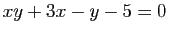 $ xy+3x-y-5=0$