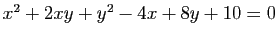 $ x^2+2xy+y^2-4x+8y+10=0$