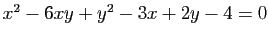$ x^2-6xy+y^2-3x+2y-4=0$