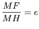 $ \dfrac{MF}{MH}=e$
