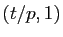 $ (t/p,1)$