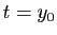 $ t=y_0$
