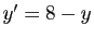 $ y'=8-y$