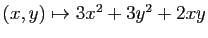 $ (x,y)\mapsto 3x^2+3y^2+2xy$