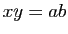 $ xy=ab$