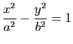 $ \dfrac{x^2}{a^2}-\dfrac{y^2}{b^2}=1$