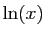 $ \ln(x)$