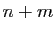 $ n+m$