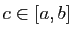 $ c\in [a,b]$