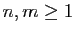 $ n,m \geq 1$