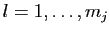 $ l=1,\ldots,m_j$