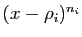 $ (x-\rho_i)^{n_i}$