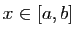 $ x\in[a,b]$
