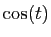 $ \cos(t)$