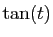 $ \tan(t)$