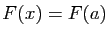 $ F(x)=F(a)$