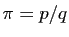 $ \pi=p/q$
