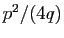 $ p^2/(4q)$