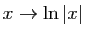 $ x\rightarrow \ln\vert x\vert$